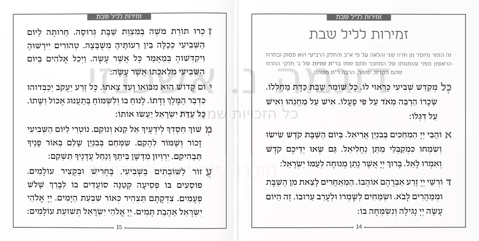 Zemiros Shabbos Almog White - Image 12